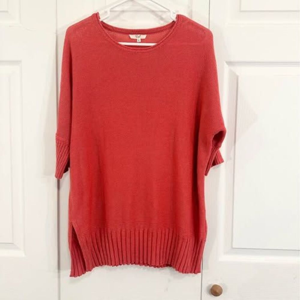Easel Oversized Short Sleeve Sweater Tunic  S